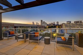 Sky lounge (3rd floor) with dallas skyline city views